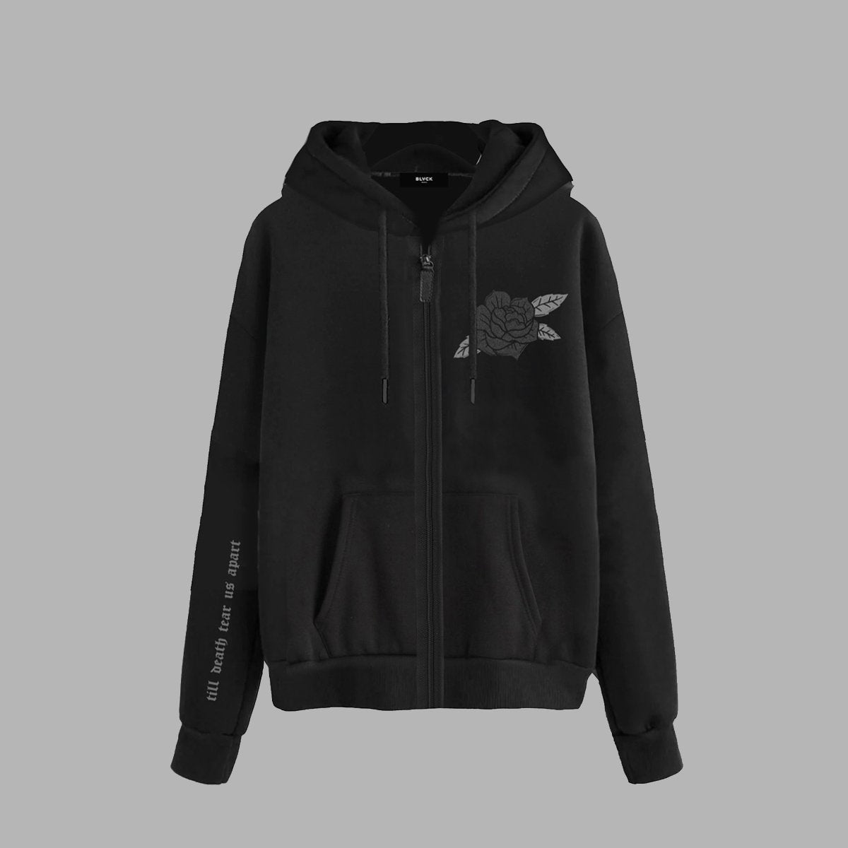 Hoodie black rose hotsell