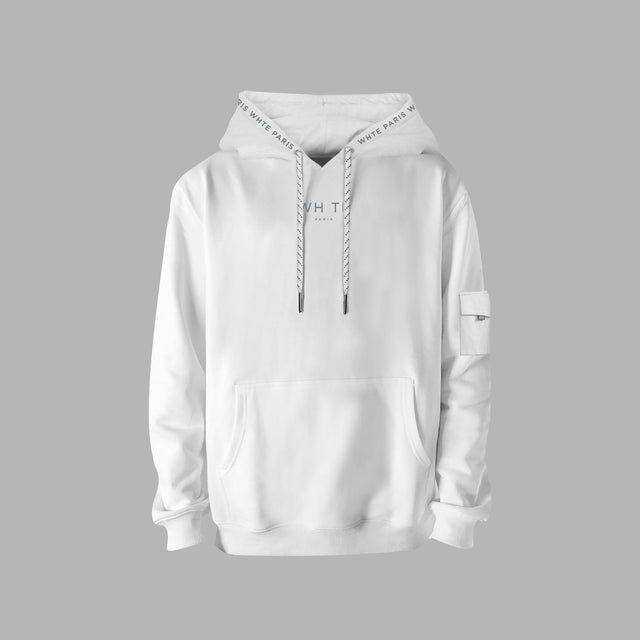 Sweatshirt à capuche blanc